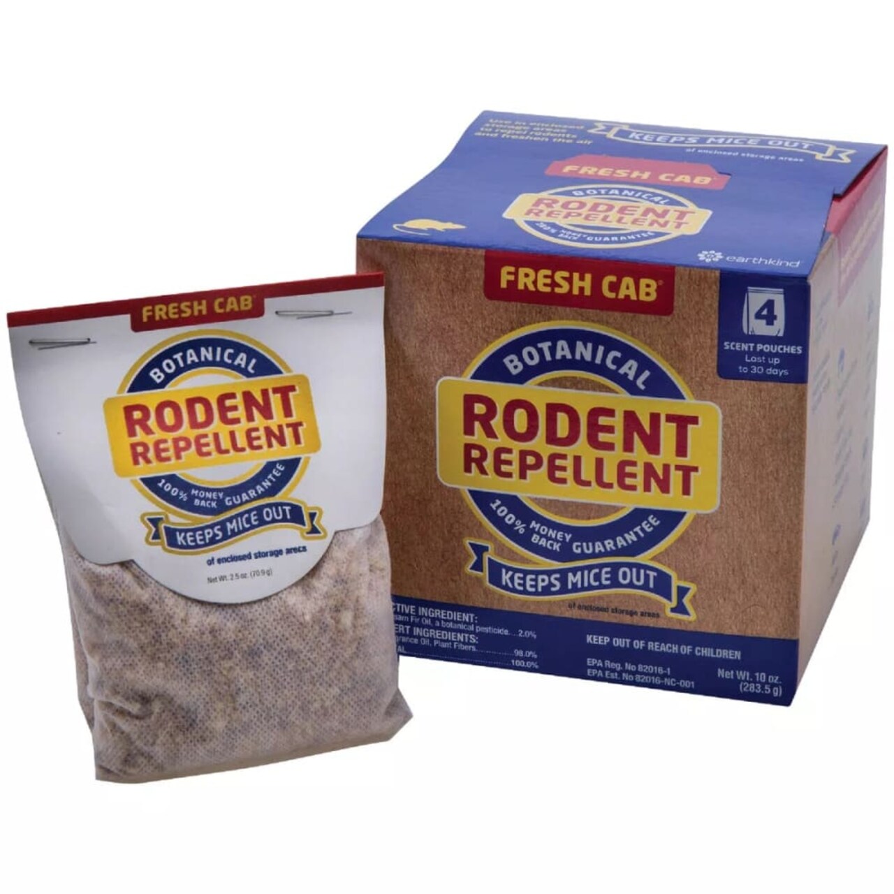 Fresh Cab Botanical Rodent Repellent Pungent Balsam Fir Aroma Pack of 4